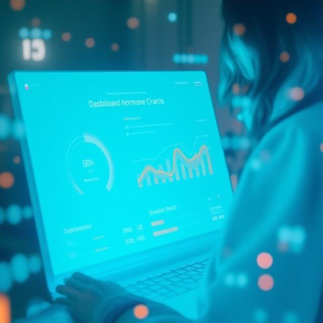 Dashboard aplikasi PriaVital dengan grafik hormon